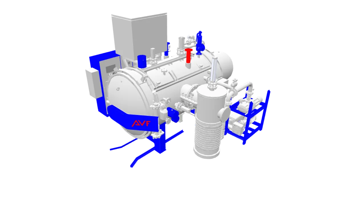Yatay vakum fırını, 3D model önizlemesi